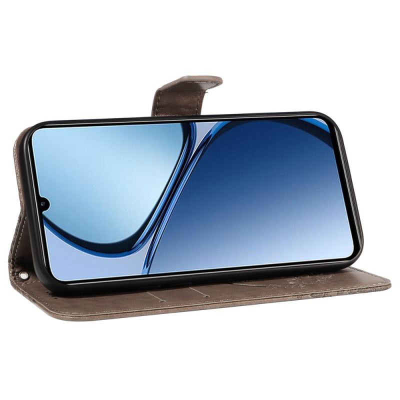 Lederhüllen Realme C63 Handyhülle Schmetterlingsmotiv