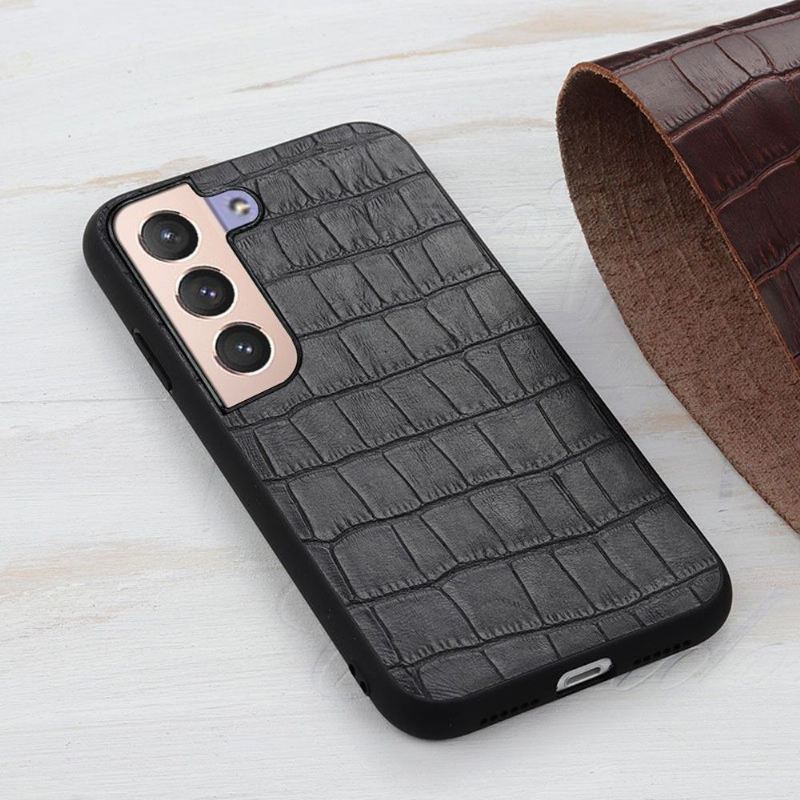 Handyhülle Für Samsung Galaxy S22 Plus 5G Schicke Croco Skin-optik