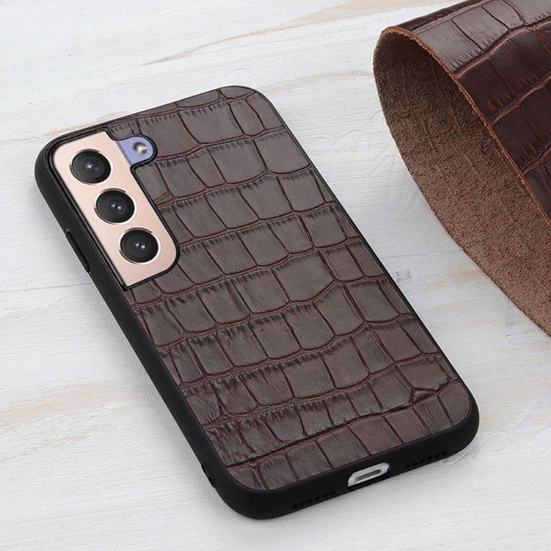 Handyhülle Für Samsung Galaxy S22 Plus 5G Schicke Croco Skin-optik
