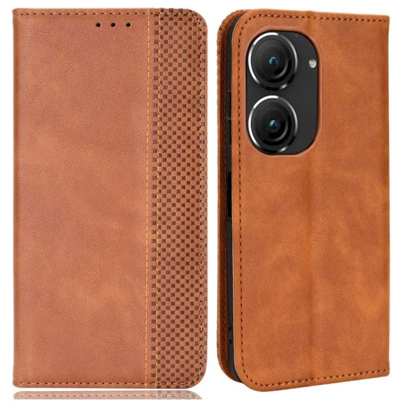 Flip Case Für Asus Zenfone 10 Vintage-friese