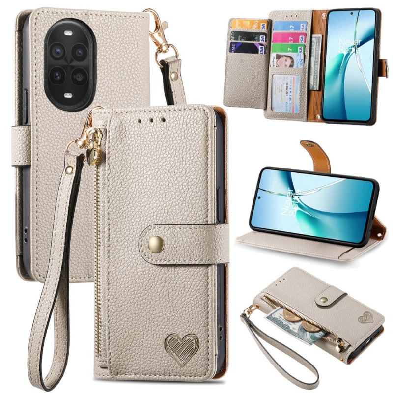 Lederhüllen Huawei Nova 13 Pro Handyhülle Rfid-schutz Im Herzdesign