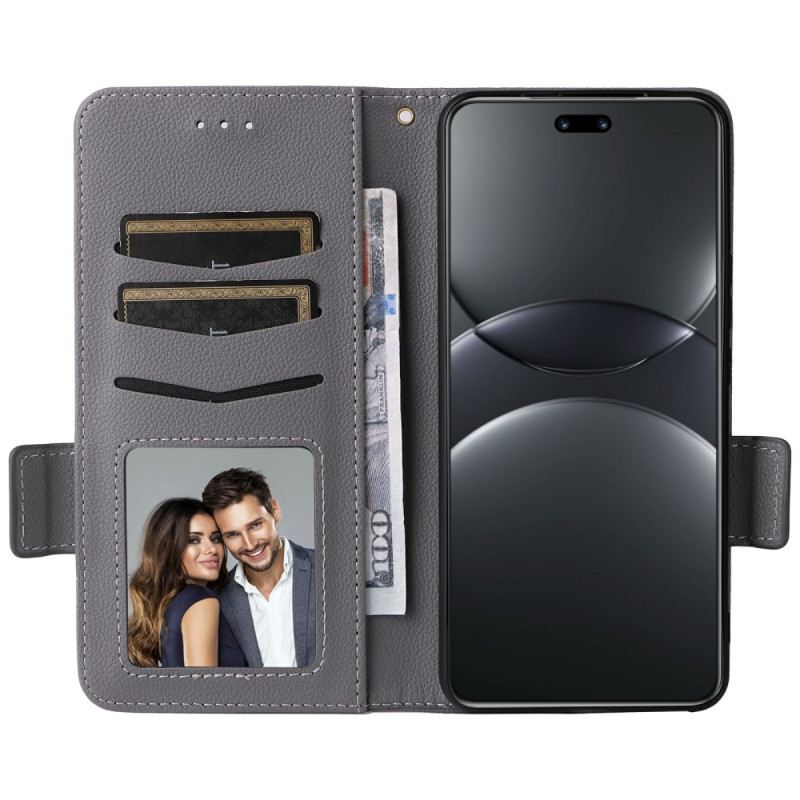 Lederhüllen Huawei Nova 13 Pro Litschi-kunstlederriemen