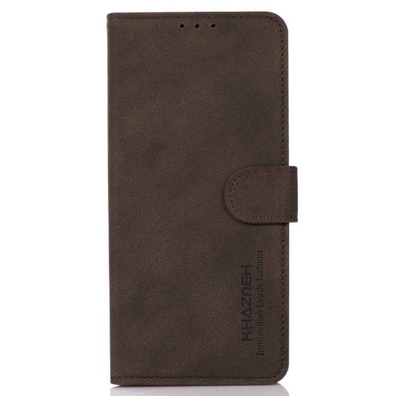 Flip Case Für Xiaomi Redmi Note 12 4G Khazneh-ledereffekt