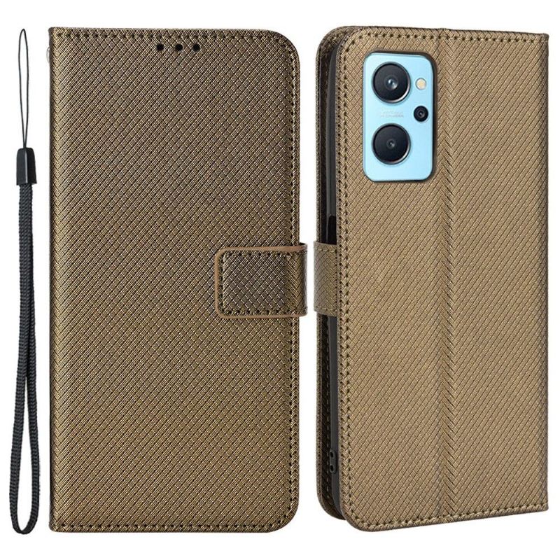 Lederhüllen Für Realme 9i Hudson Strukturiertes Kunstleder