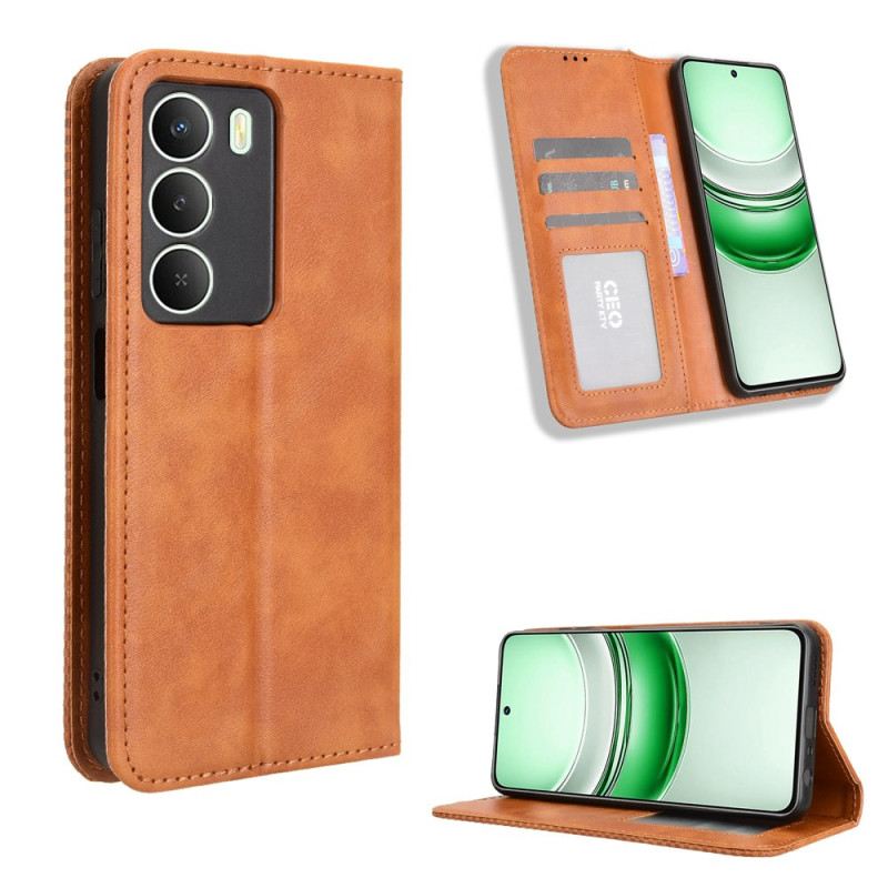 Flip Case Realme 14x 5g Vintage-bordüre