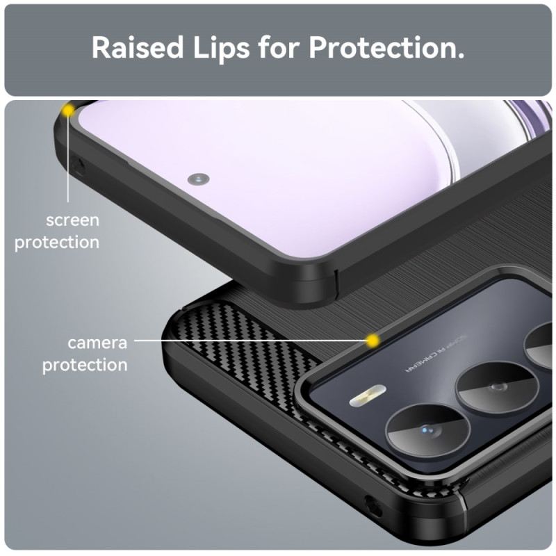 Hülle Für Realme 14x 5g Gebürstete Kohlefaser