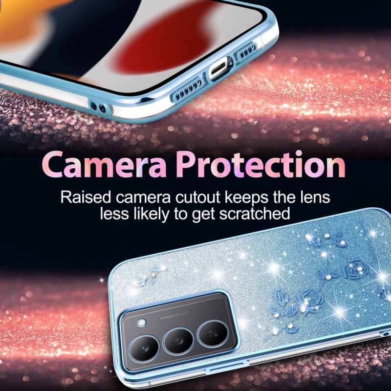 Hülle Für Realme 14x 5g Kadem Blumen Und Strasssteine