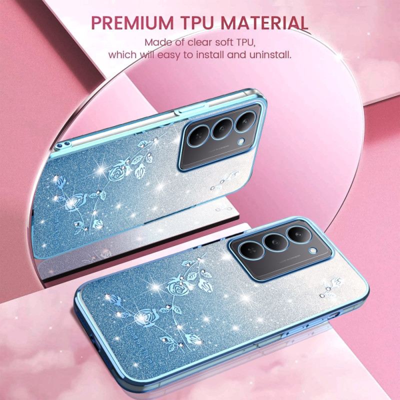 Hülle Für Realme 14x 5g Kadem Blumen Und Strasssteine