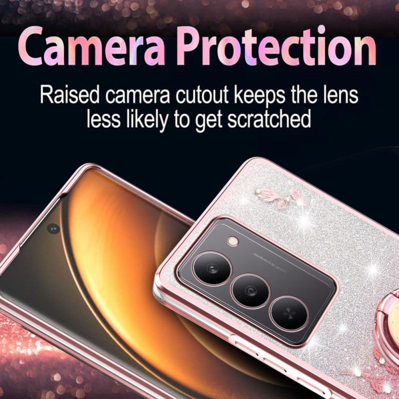 Hülle Realme 14x 5g Kadem Blumen- Und Strass-ringhalter