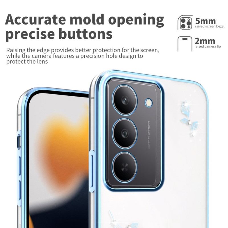 Hülle Realme 14x 5g Kadem Blumendekoration Und Strasssteine