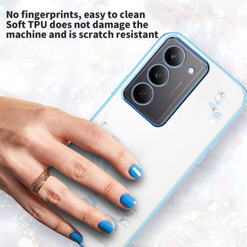 Hülle Realme 14x 5g Kadem Blumendekoration Und Strasssteine