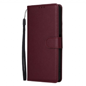 Lederhüllen Für Realme 14x 5g Glattes Kunstleder