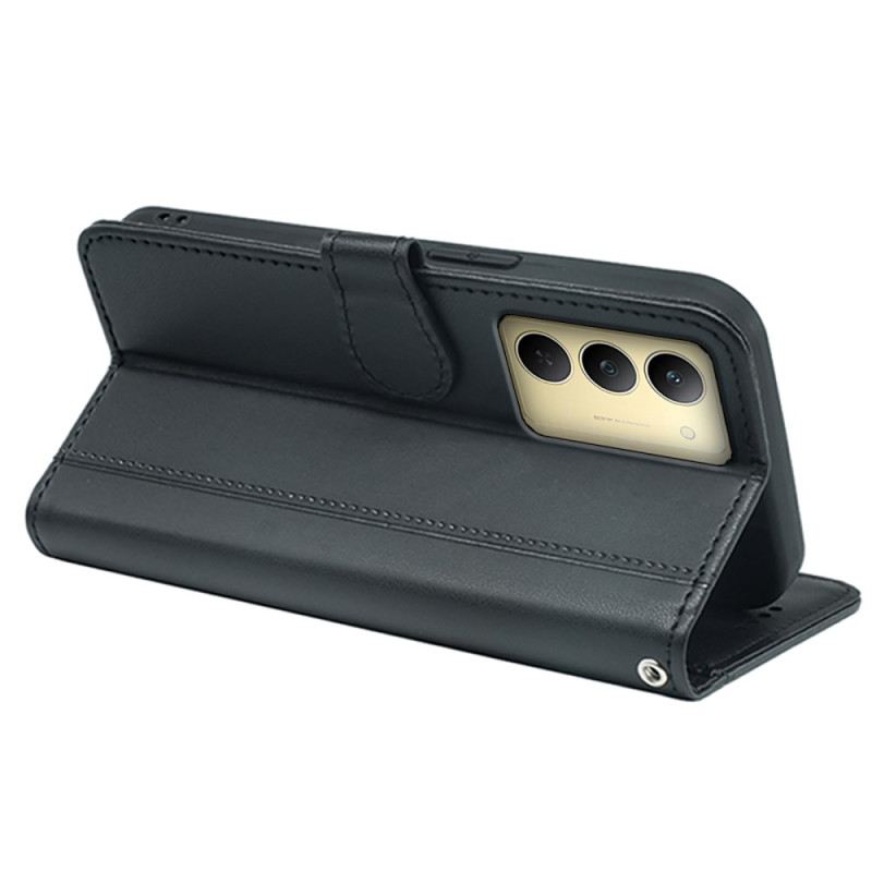 Lederhüllen Für Realme 14x 5g Paspelierung Und Riemen