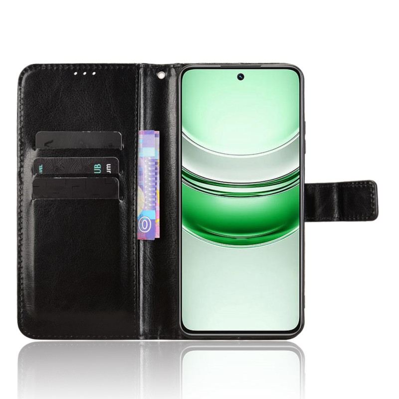 Lederhüllen Realme 14x 5g Handyhülle Glänzendes Kunstleder