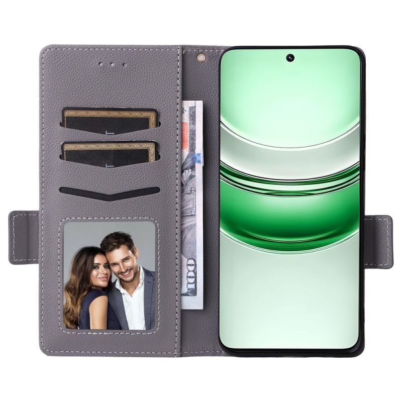 Lederhüllen Realme 14x 5g Handyhülle Litschi-textur Mit Trageband