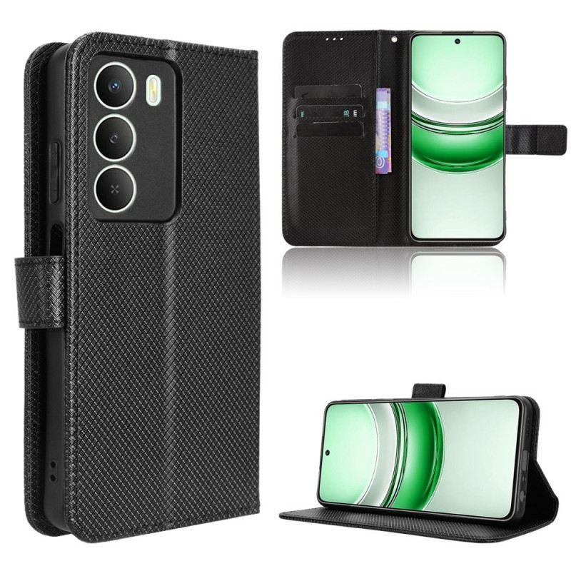 Lederhüllen Realme 14x 5g Handyhülle Rautenmuster