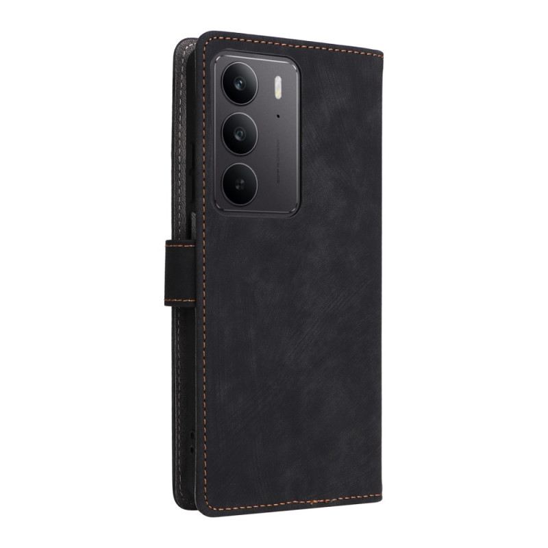 Lederhüllen Realme 14x 5g Handyhülle Rfid-schutz In Wildlederoptik