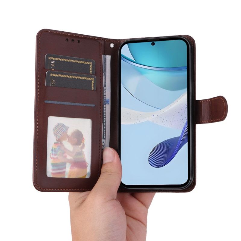 Lederhüllen Realme 14x 5g Handyhülle Schlichter Riemen