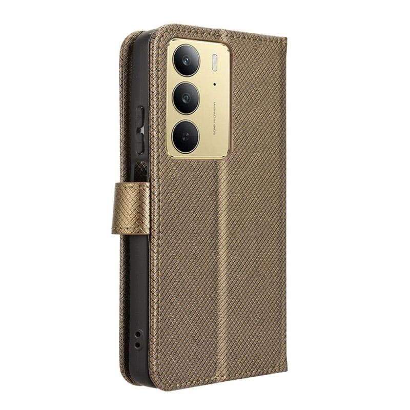 Lederhüllen Realme 14x 5g Handyhülle Ziernähte