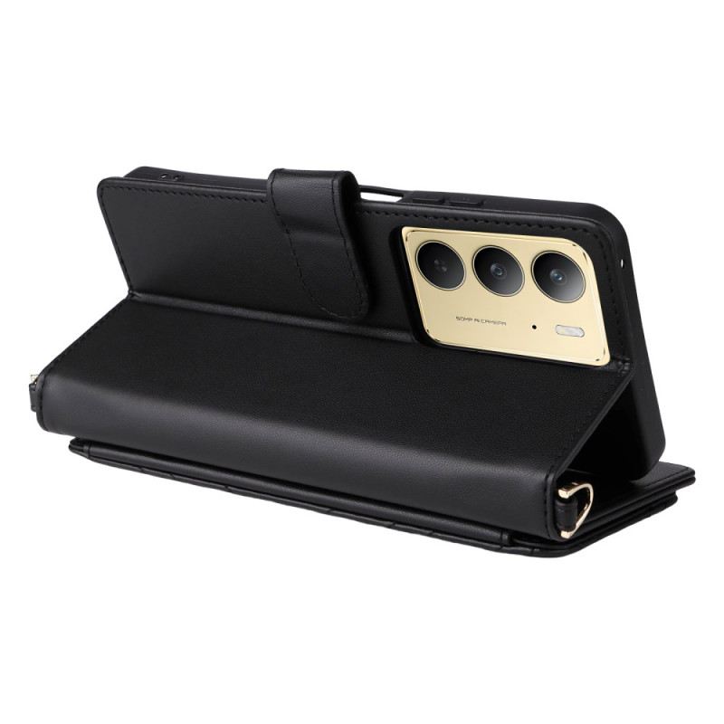 Lederhüllen Realme 14x 5g Premium-design Mit Riemen Und Schulterriemen