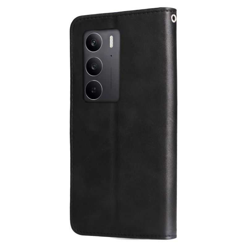 Lederhüllen Realme 14x 5g Reißverschlusstasche