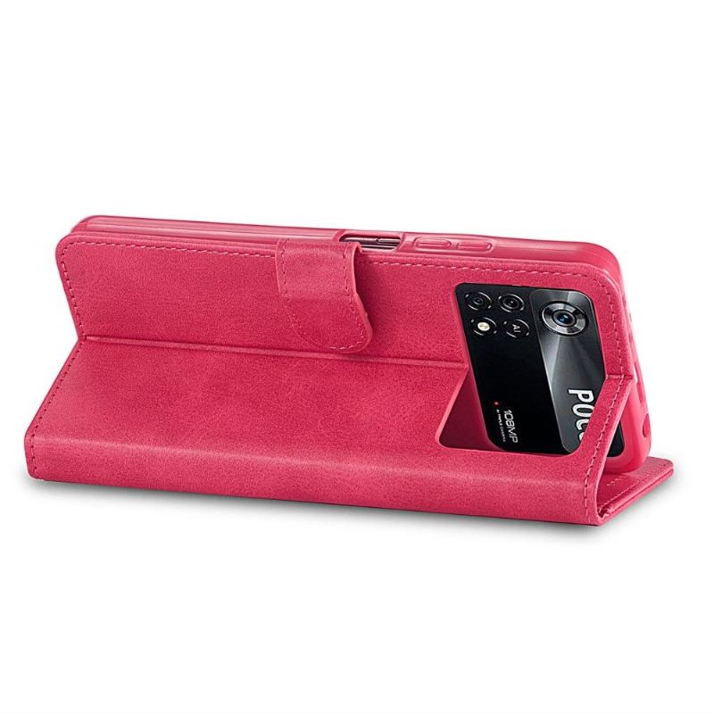 Flip Case Für Poco X4 Pro 5G Ledereffekt Lc.imeeke