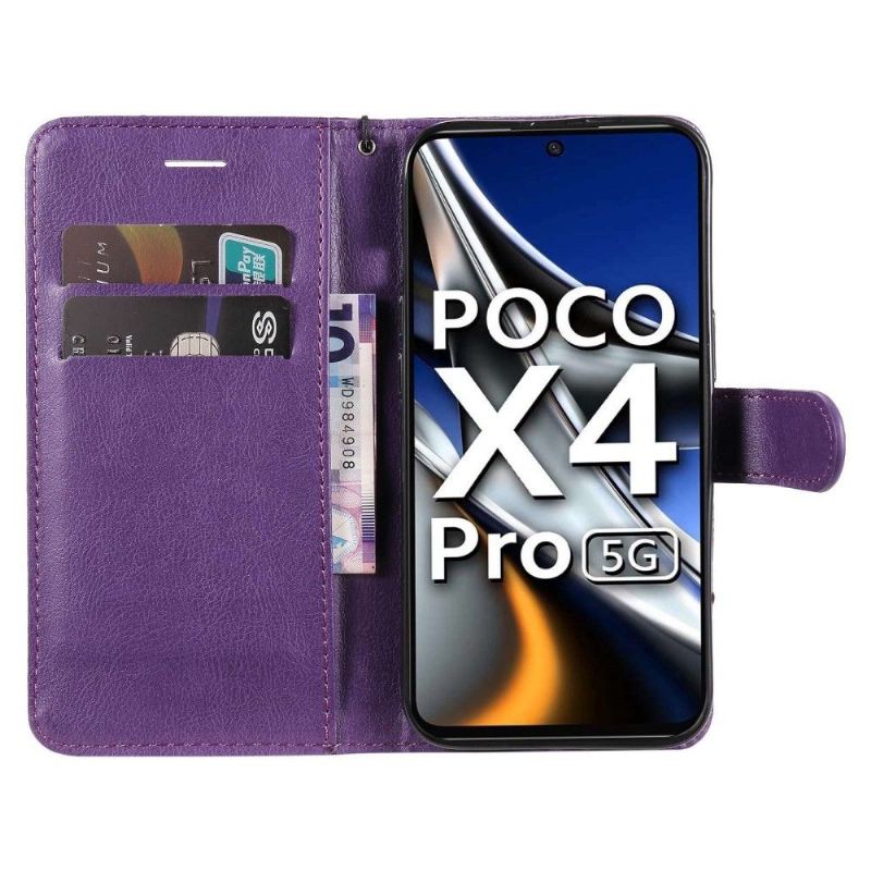 Lederhüllen Für Poco X4 Pro 5G Schutzhülle Mit Kordel Sylvette