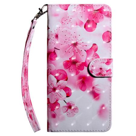 Lederhüllen Google Pixel 9 Rote Blumen Mit Riemen