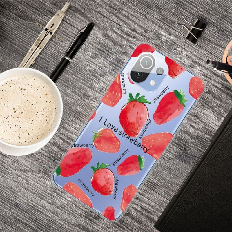 Hülle Für Xiaomi Mi 11 Erdbeere