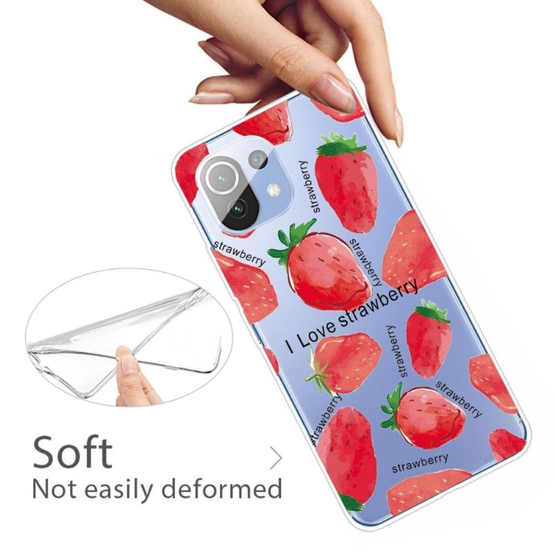 Hülle Für Xiaomi Mi 11 Erdbeere