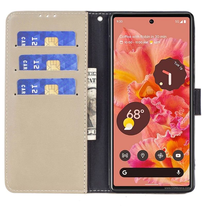 Case Für Google Pixel 6 Schutzhülle Flip Case Retro-folio Aus Kunstleder
