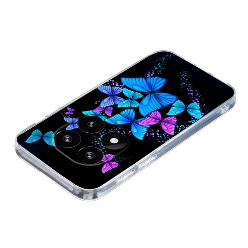 Hülle Xiaomi Redmi Note 14 Pro Plus 5g Bunte Schmetterlinge