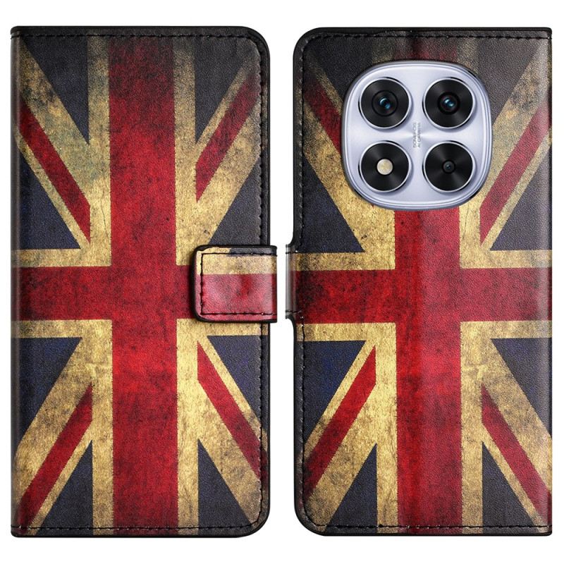 Lederhüllen Für Xiaomi Redmi Note 14 Pro Plus 5g Britische Flagge (vintage)