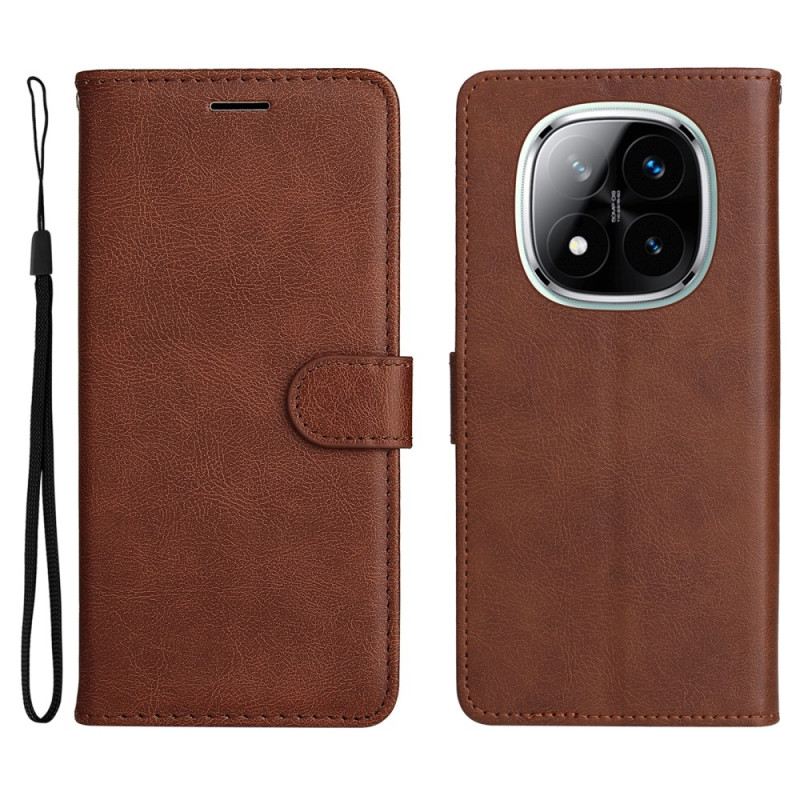 Lederhüllen Für Xiaomi Redmi Note 14 Pro Plus 5g Glattes Kunstleder