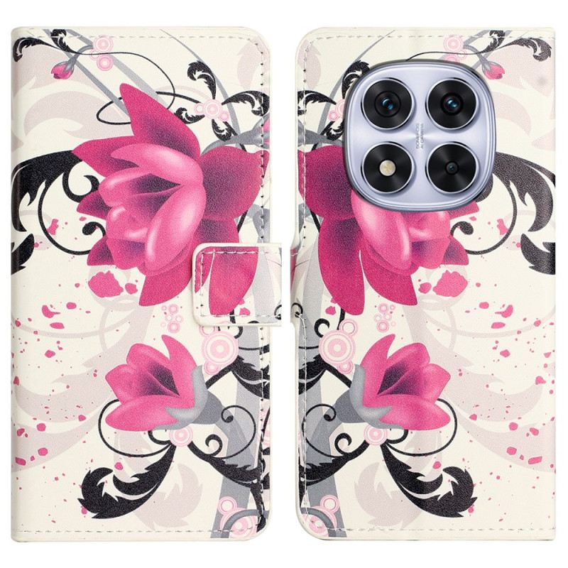 Lederhüllen Für Xiaomi Redmi Note 14 Pro Plus 5g Lotus