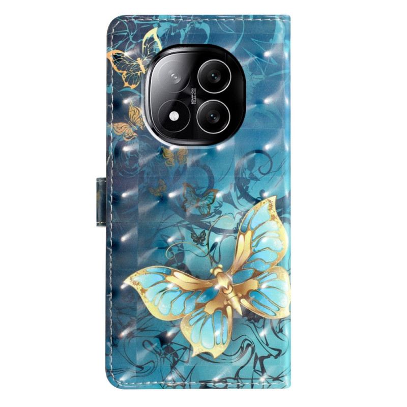 Lederhüllen Xiaomi Redmi Note 14 Pro Plus 5g 3d-schmetterlinge