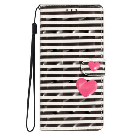 Lederhüllen Xiaomi Redmi Note 14 Pro Plus 5g 3d-streifen Und Herz