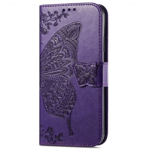Lederhüllen Xiaomi Redmi Note 14 Pro Plus 5g Barock-schmetterling