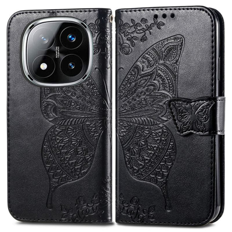 Lederhüllen Xiaomi Redmi Note 14 Pro Plus 5g Barock-schmetterling