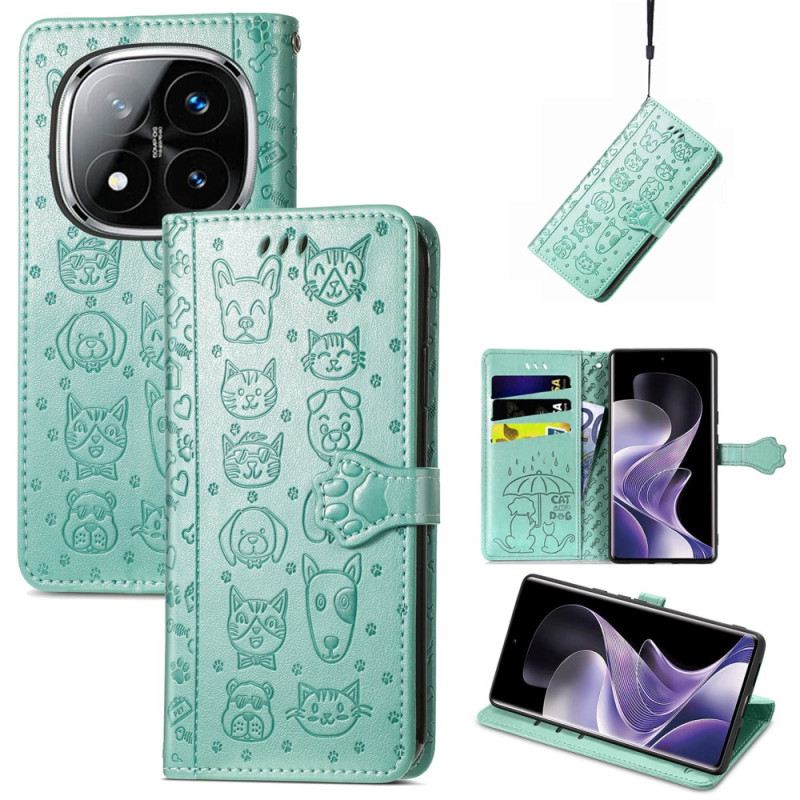 Lederhüllen Xiaomi Redmi Note 14 Pro Plus 5g Handyhülle Geldbörse Mit Tiermotiven