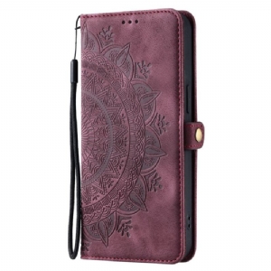 Lederhüllen Xiaomi Redmi Note 14 Pro Plus 5g Handyhülle Mandala-wildlederoptik