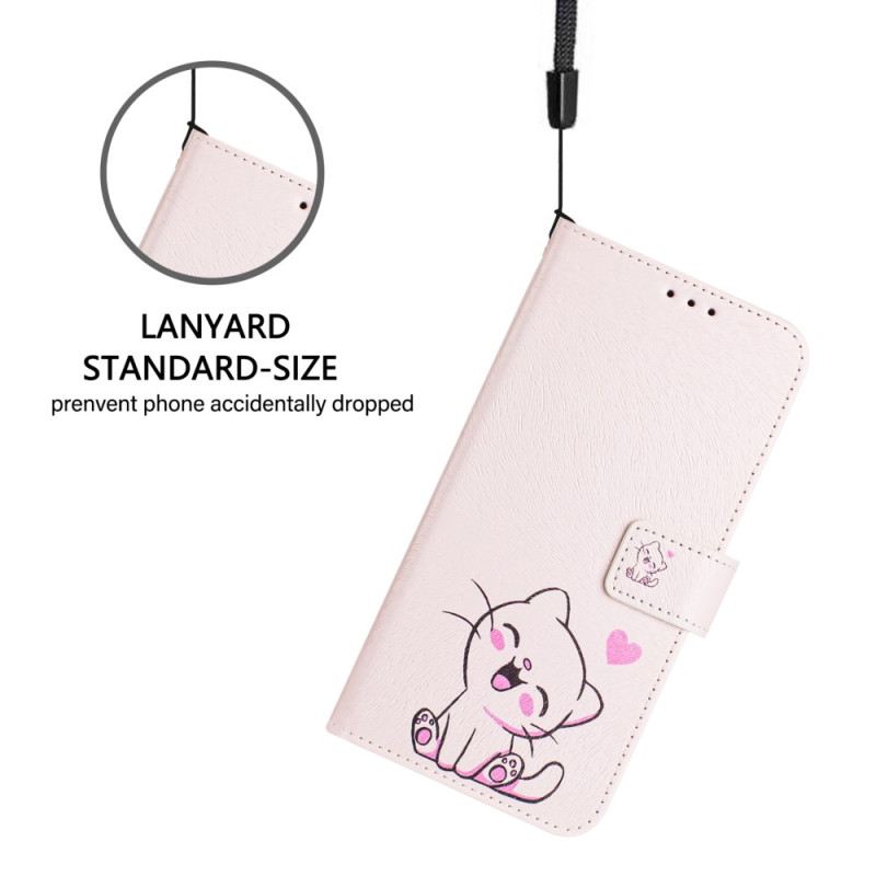 Lederhüllen Xiaomi Redmi Note 14 Pro Plus 5g Handyhülle Niedliches Katzenmuster