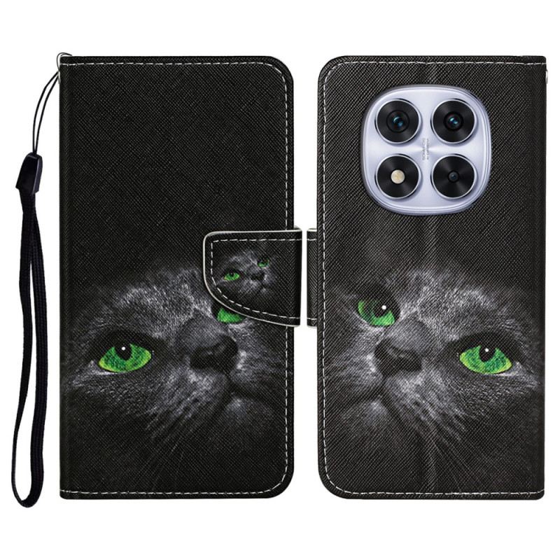 Lederhüllen Xiaomi Redmi Note 14 Pro Plus 5g Handyhülle Schwarze Katze