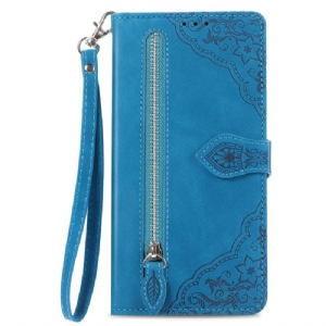 Lederhüllen Xiaomi Redmi Note 14 Pro Plus 5g Handyhülle Spitze Mit Reißverschlusstasche