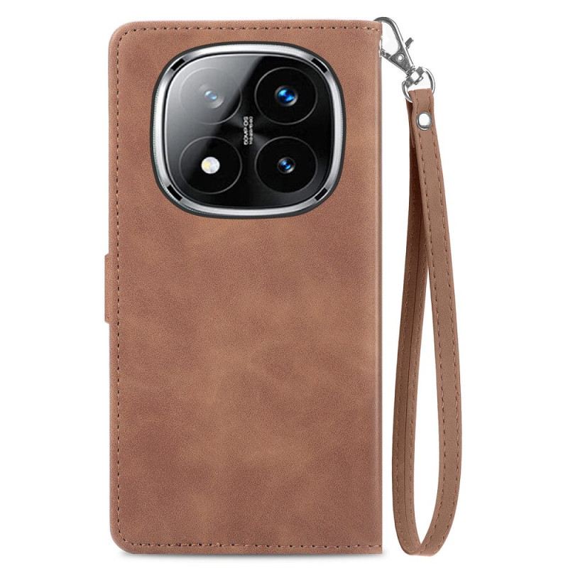 Lederhüllen Xiaomi Redmi Note 14 Pro Plus 5g Handyhülle Spitze Mit Reißverschlusstasche