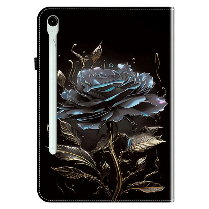 Case Für Samsung Galaxy Tab S10 Fe Plus Elegante Schwarze Rose Mit Schutz