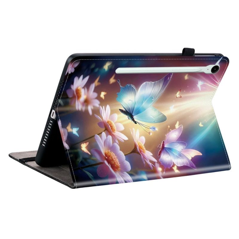 Case Für Samsung Galaxy Tab S10 Fe Plus Leuchtende Schmetterlinge