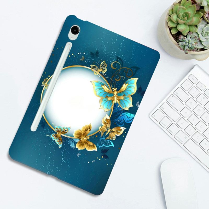 Hülle Für Samsung Galaxy Tab S10 Fe Plus Kreise Und Schmetterlinge
