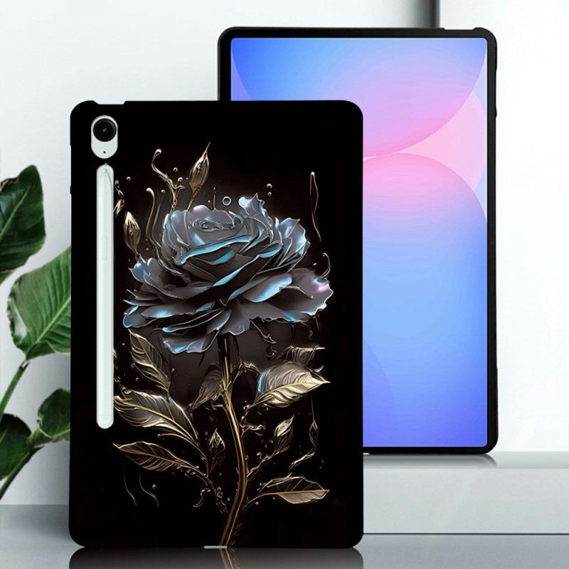 Hülle Für Samsung Galaxy Tab S10 Fe Plus Schwarze Rose