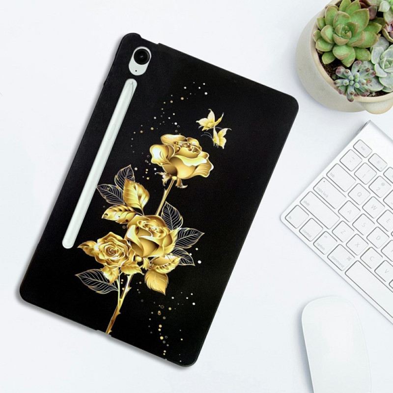 Hülle Samsung Galaxy Tab S10 Fe Plus Goldene Rosen